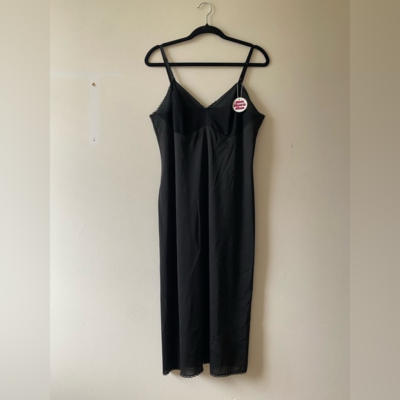 Vintage black midi slip dress - Picture 3 of 8